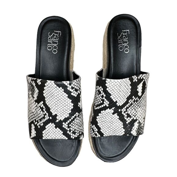 Franco Sarto Tola Espadrille Snake Print Sandal Slide 8.5 - Picture 3 of 10